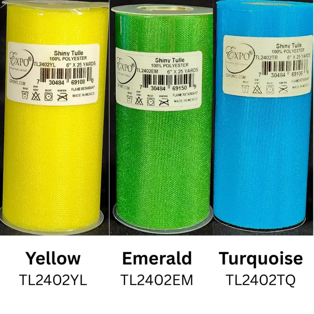 EXPO Shiny Tulle Rolls • YOU PICK 3 • Craft/Sewing/Wedding Decor